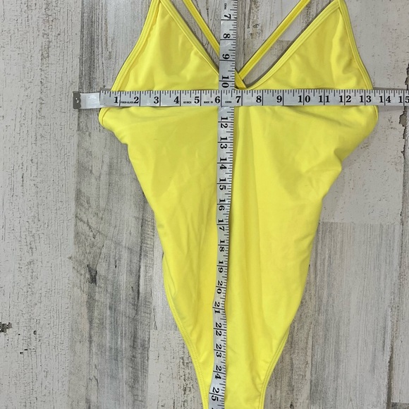 SHEIN One Piece Swimsuit High Hip Bright Summer Swim Bathing Suit Size Medium - Picture 4 of 16